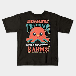 Funny Kraken Chaos Making Kids T-Shirt